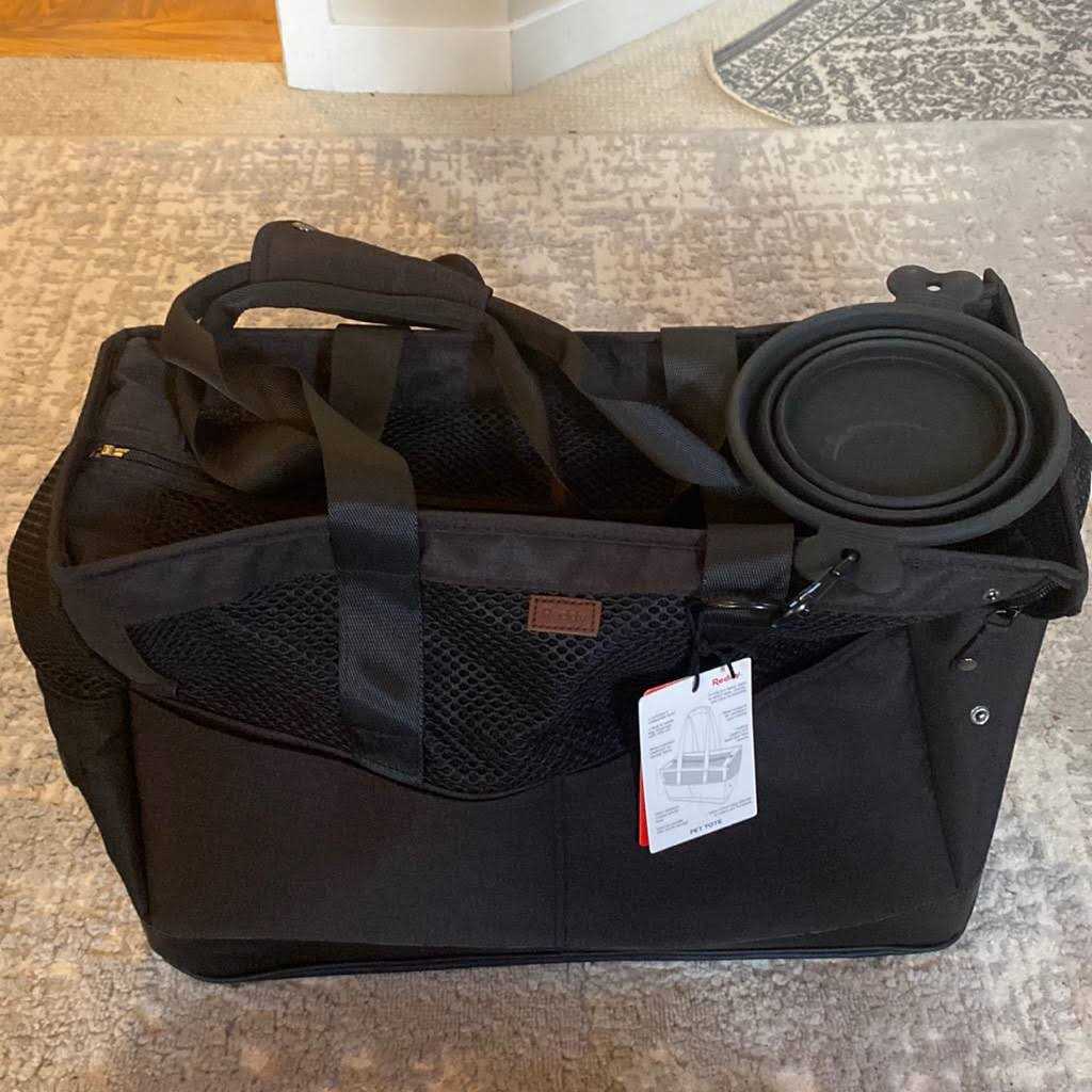 Black Canvas Dog Carrier Tote R457