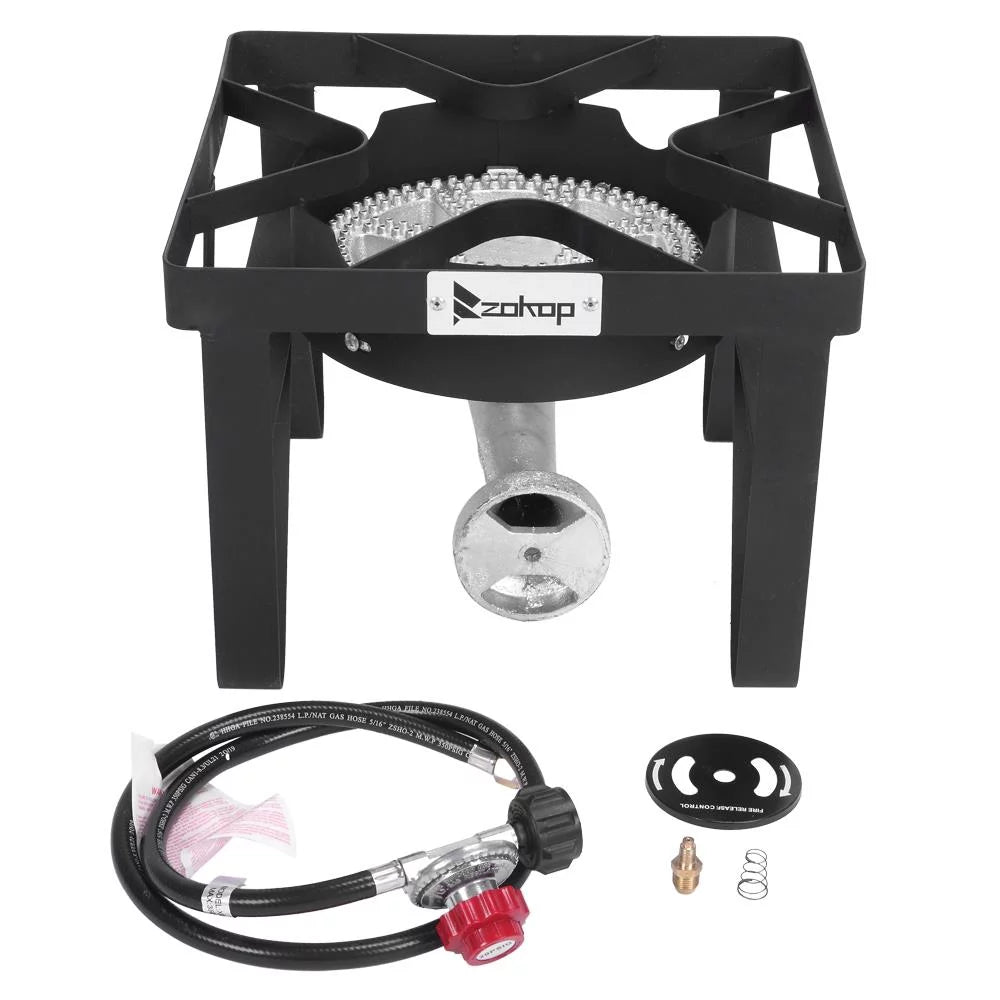 15'' Square Portable Propane Single Burner Outdoor Camp Stove R268154
