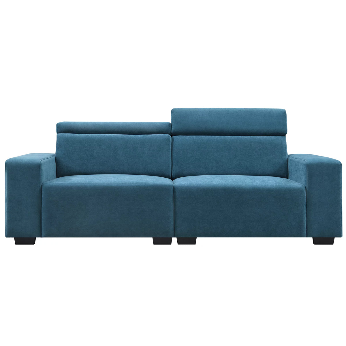 2-Seater Velvet Sectional Sofa with Adjustable Headrest K182329
