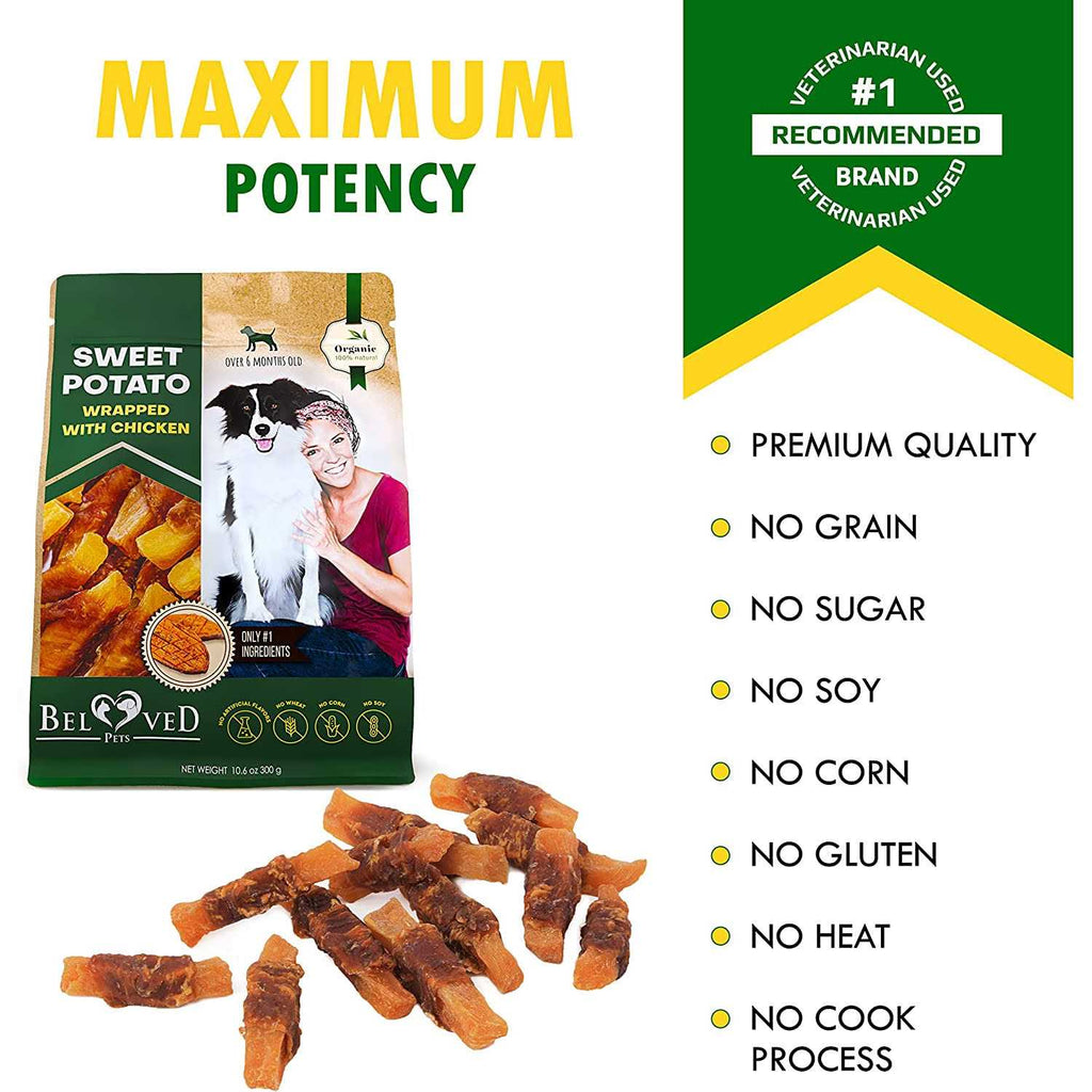 Sweet Potato Wrapped with Chicken Natural Chew Treats Grain Free R16851