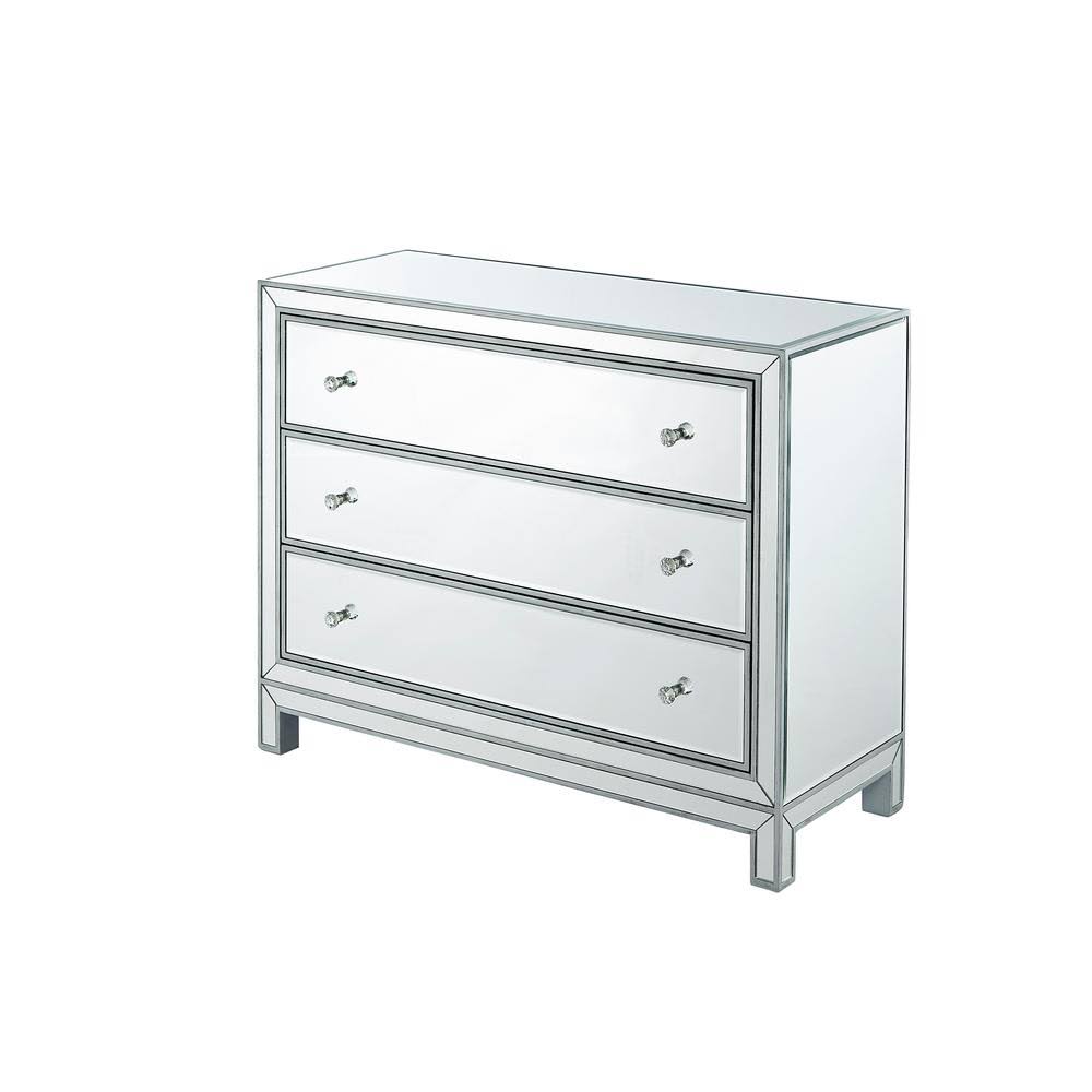 3-Drawer Antique Silver Cabinet F597