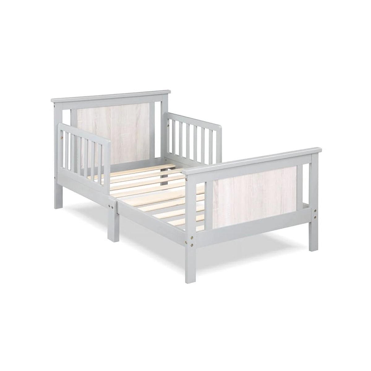 Black Vintage Walnut Wood Reversible Toddler Bed U6726