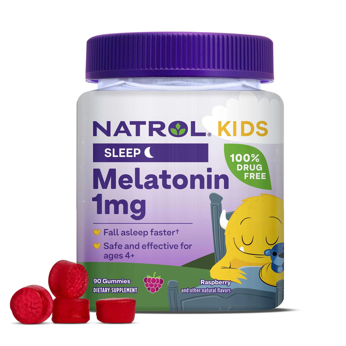 1mg Raspberry-Flavored Melatonin Gummies J918