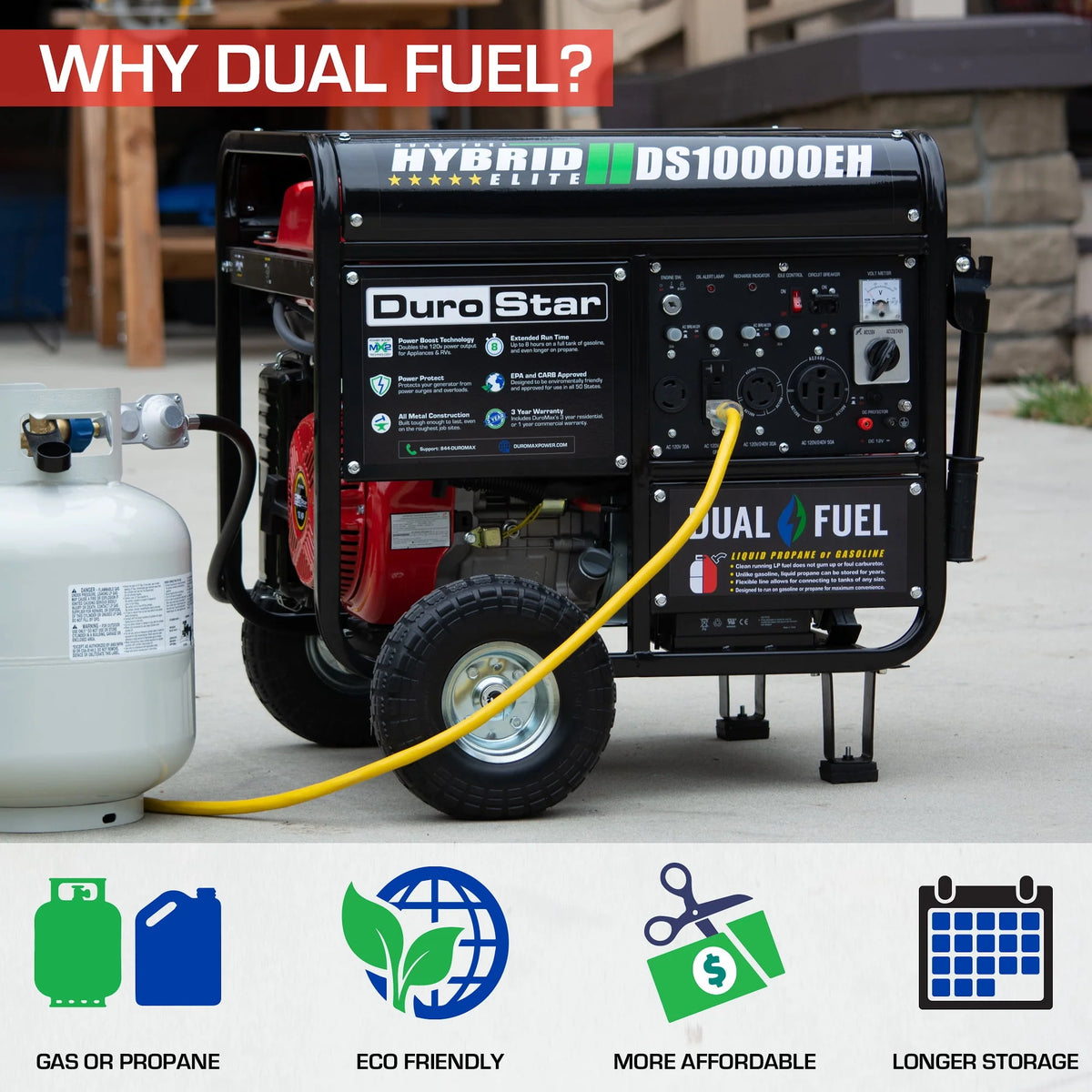 10000-Watt Dual Fuel Generator with Electric Start Y2627