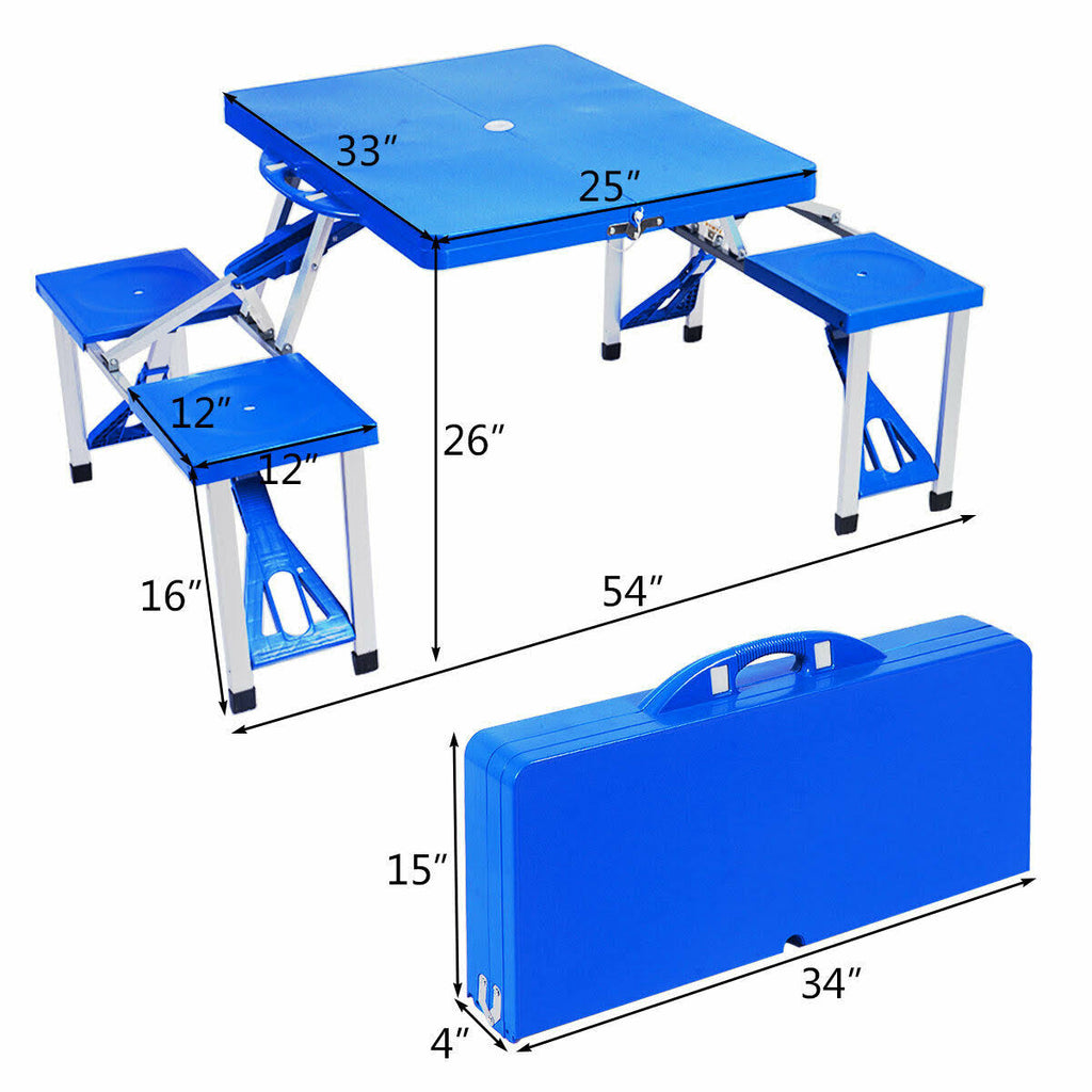 Folding Camping Table and Bench Set Y7067
