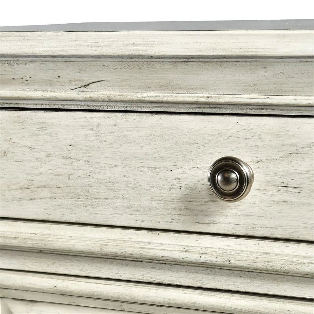 Rustic Ivory Wood 8-drawer Dresser V38336