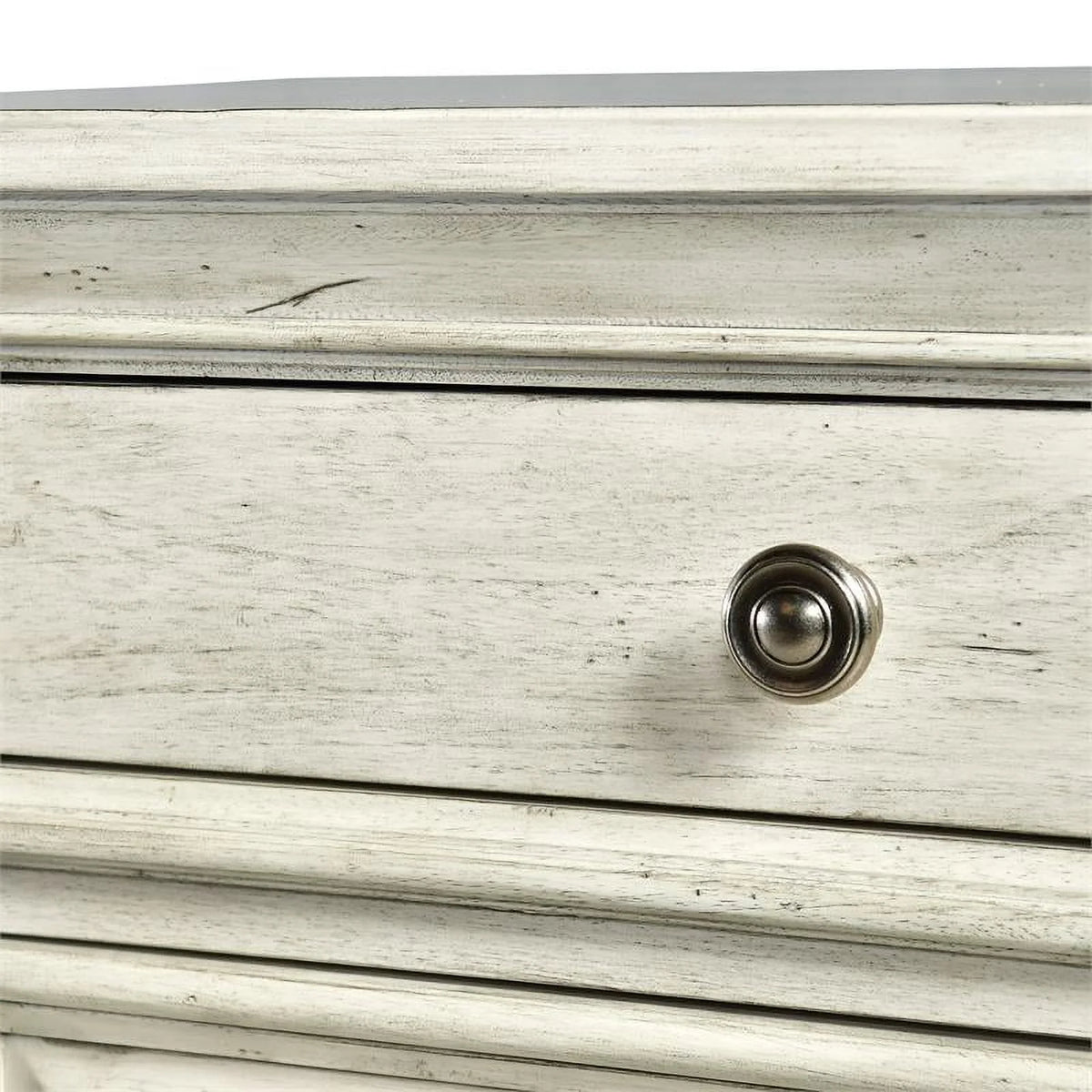 Rustic Ivory Wood 8-drawer Dresser V38336