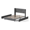 Velvet King Size Platform Bed S5895