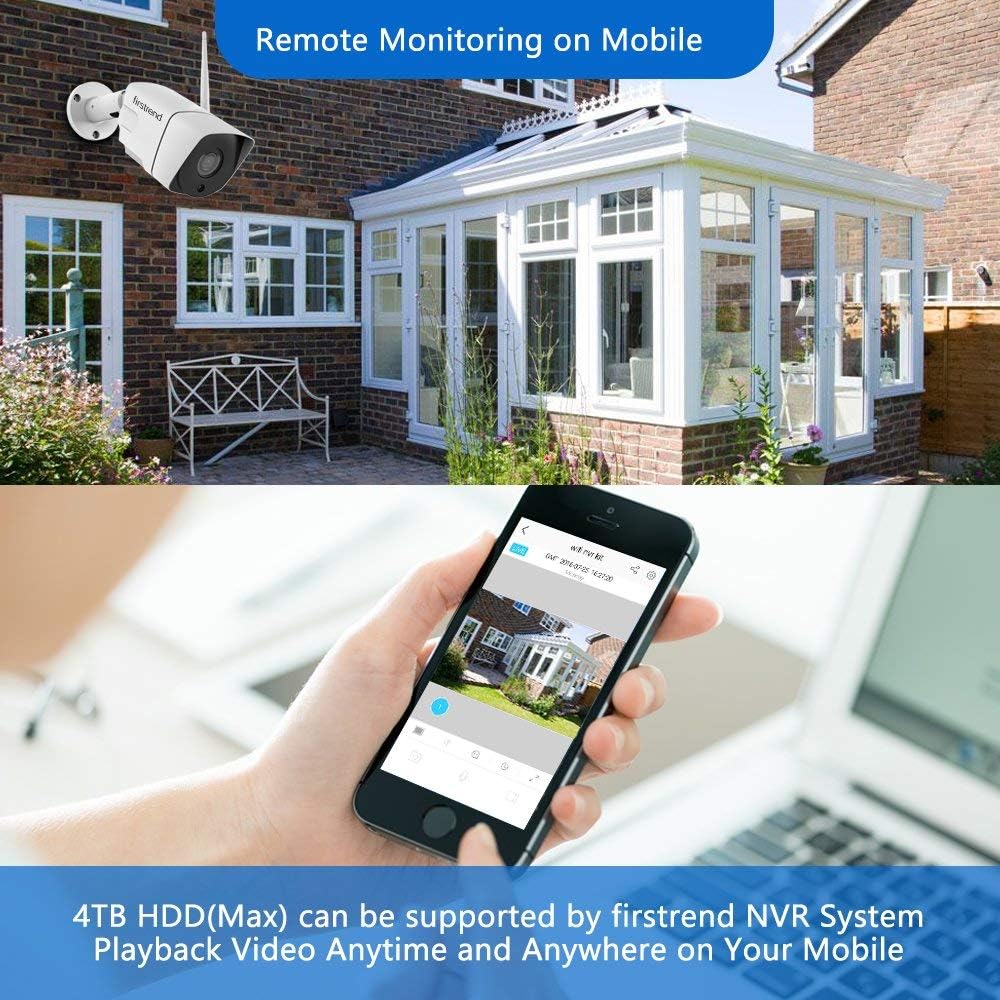 1080P 8CH Wireless Security Camera System with 4 Cameras and 12 Inch Monitor Z48120
