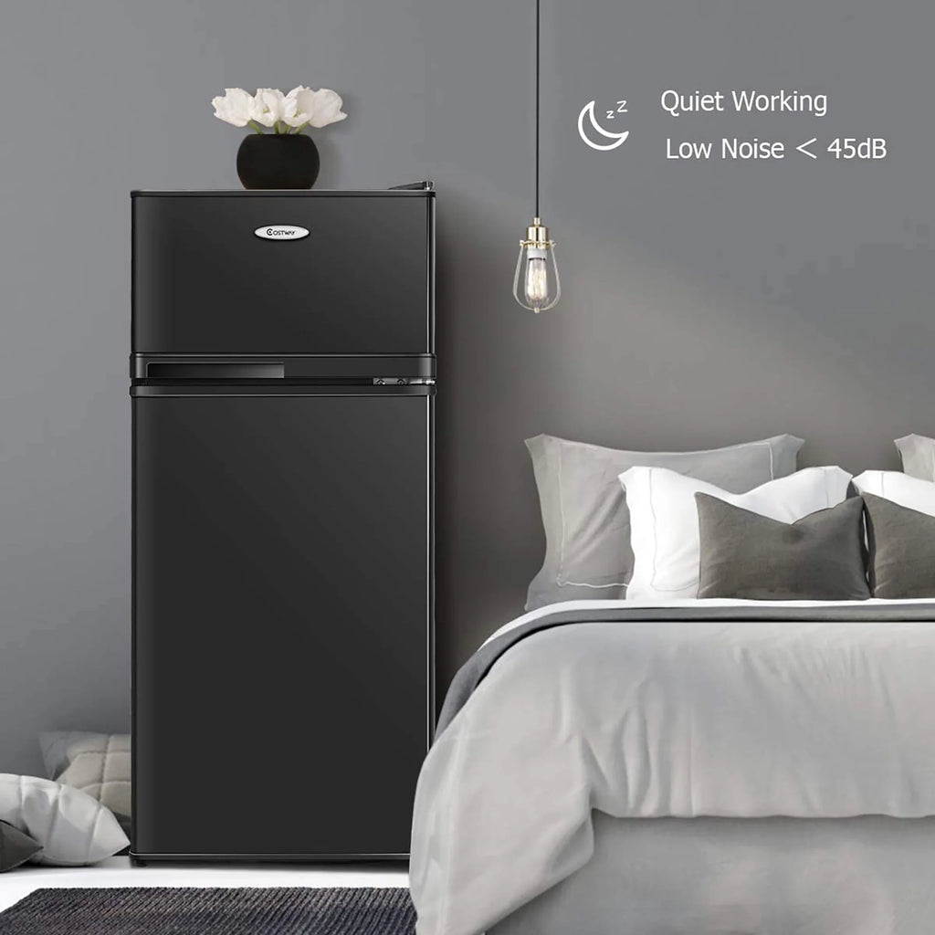 2 Doors 3.4 cu ft. Compact Mini Refrigerator Freezer M9375