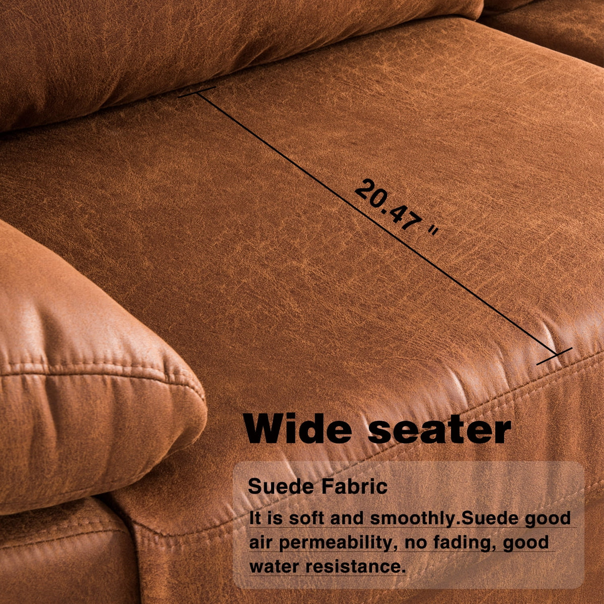 100" Convertible Sectional Sofa L Shaped Suede Couch L176205