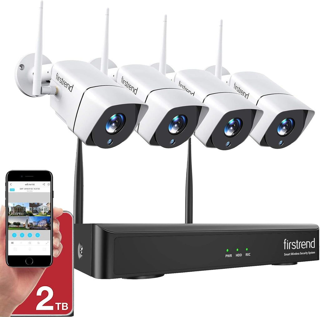 1080P Wireless Security Camera System with 4pcs IP Camera and 2TB Hard Drive F887372