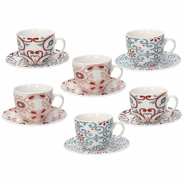 Tea Cup & Saucer Set 6 G8682
