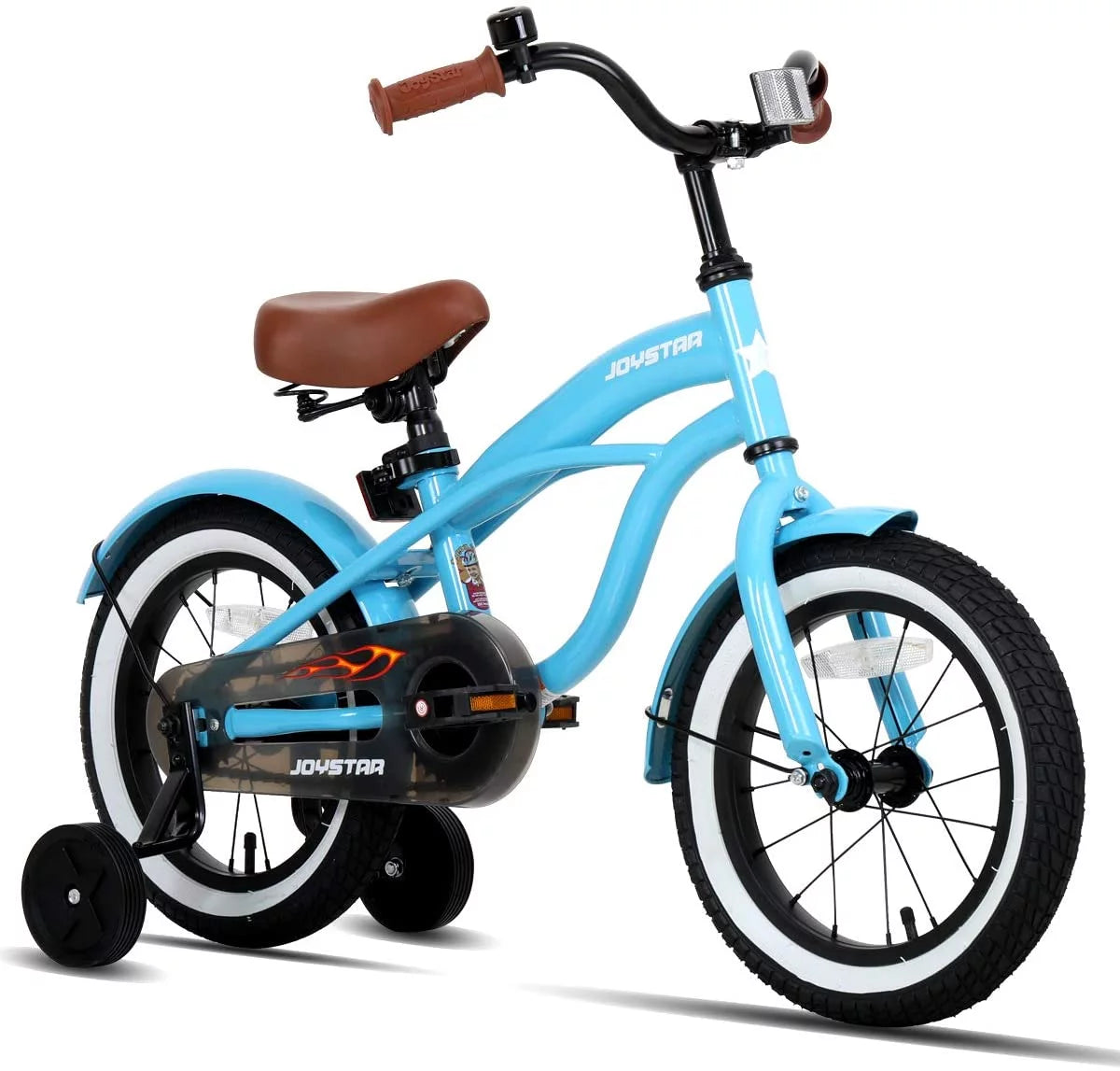 12 14 16 Kids Cruiser Bike with Training Wheels, Green B235385