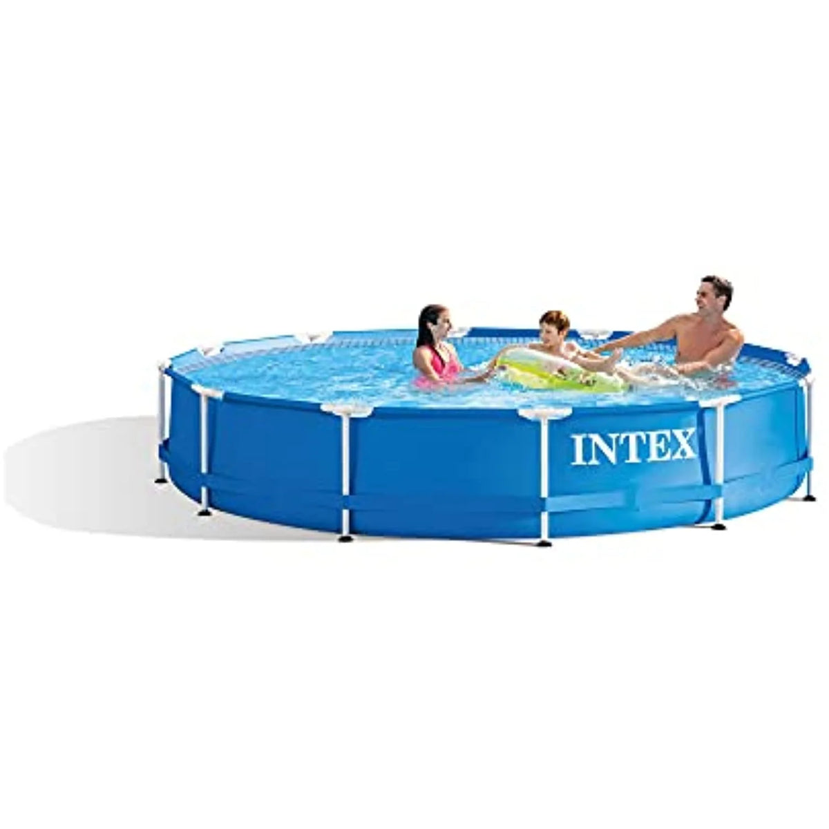 12 Ft x 30 Inches Metal Frame Above Ground Swimming Pool with Filter & Cover X36147