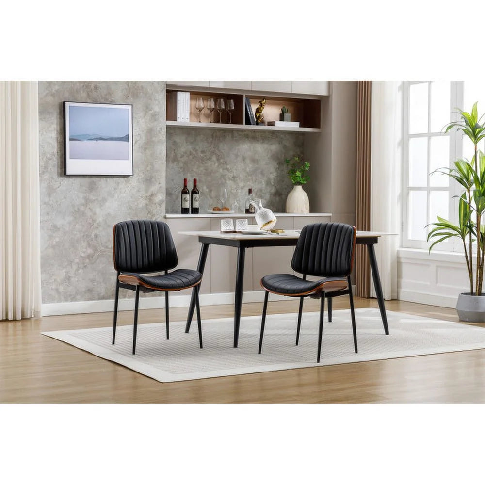 Set of 2 Faux Leather Dining Chairs X890
