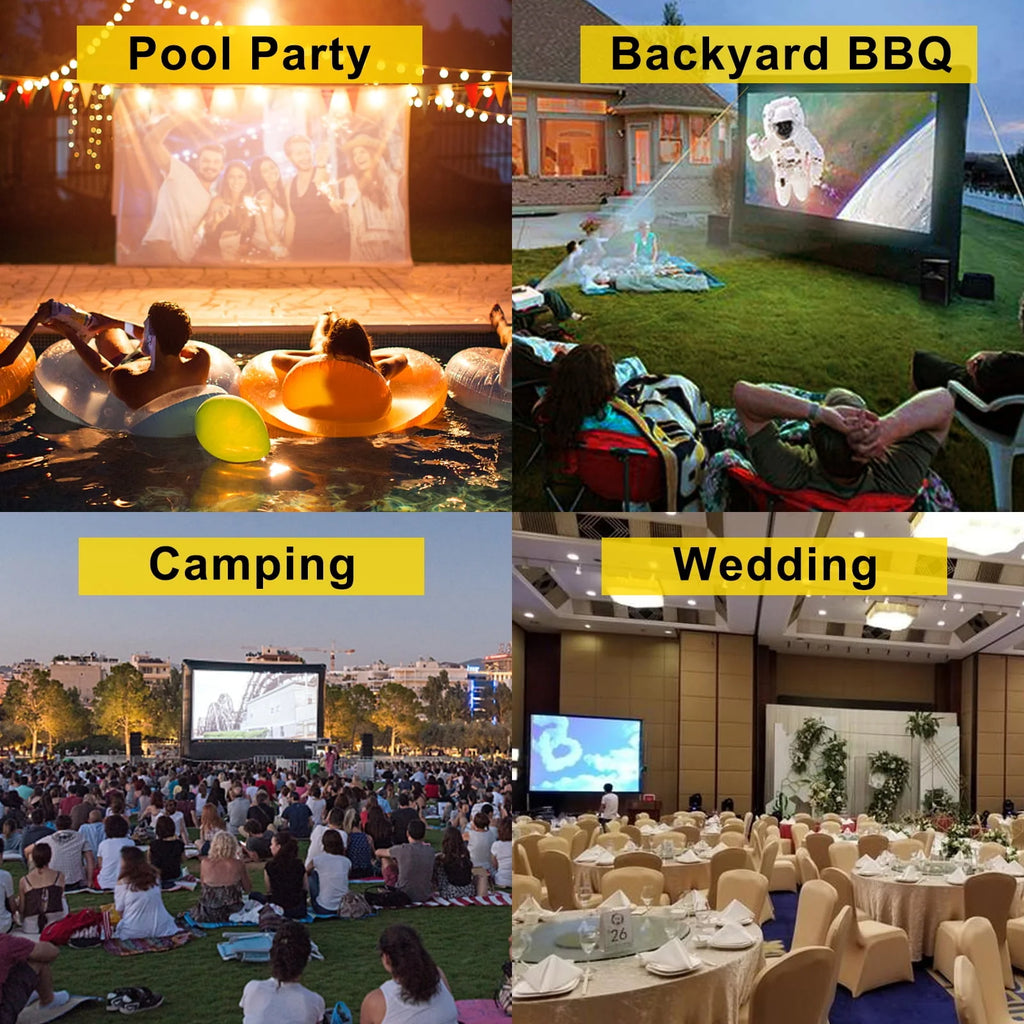 20ft Inflatable Projector Screen with Air Blower and Portable Bag U19240