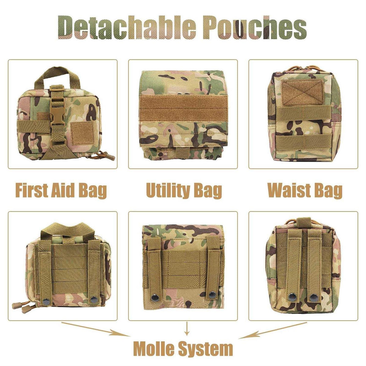 Tactical Dog Harness with Pouches L43820