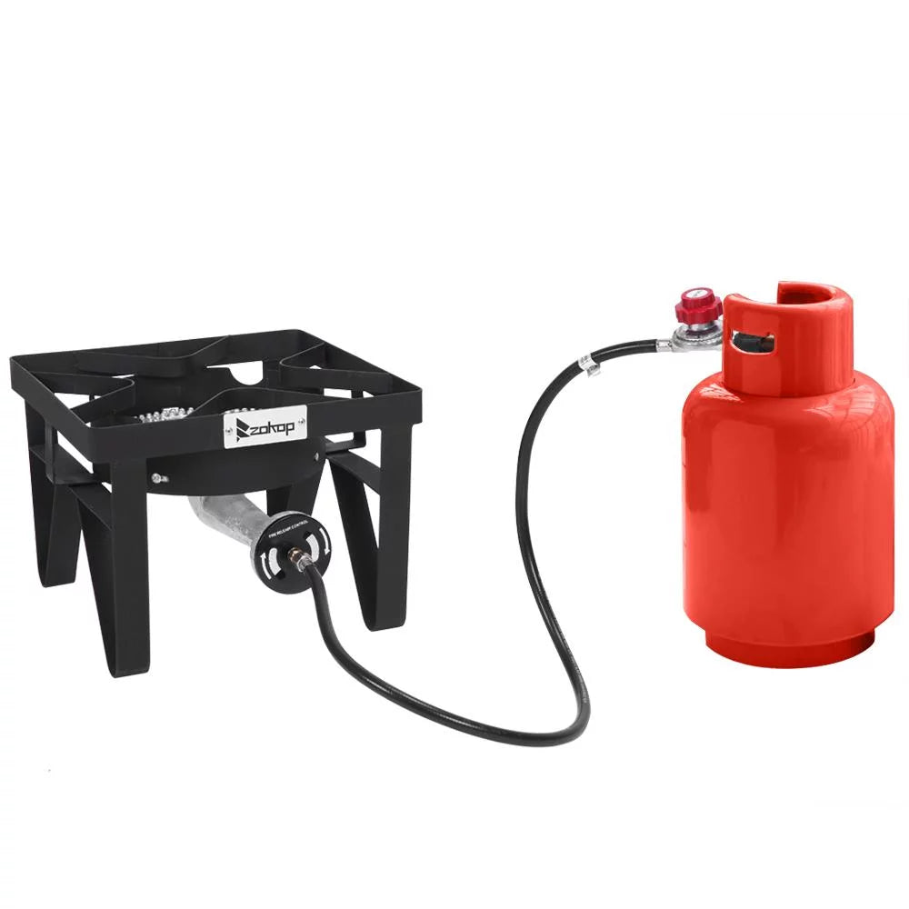 15'' Square Portable Propane Single Burner Outdoor Camp Stove R268154