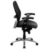 Black Mesh Executive Swivel Office Chair with Adjustable Lumbar & Arms I3500