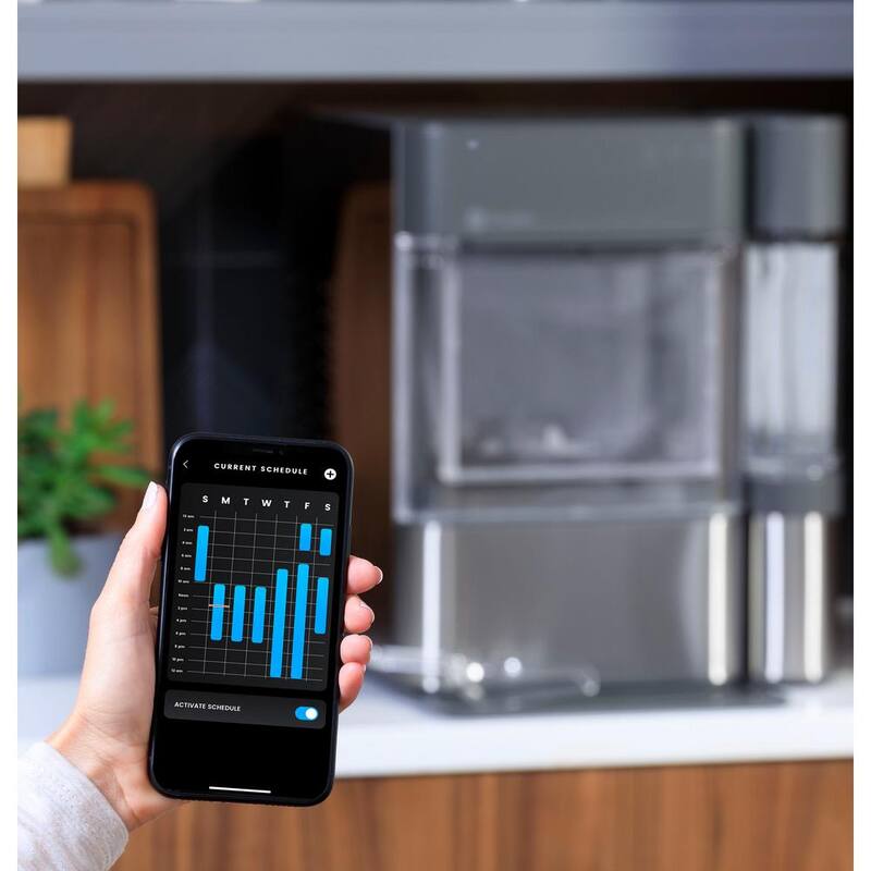 24 lb Portable Nugget Ice Maker in Black Stainless F968
