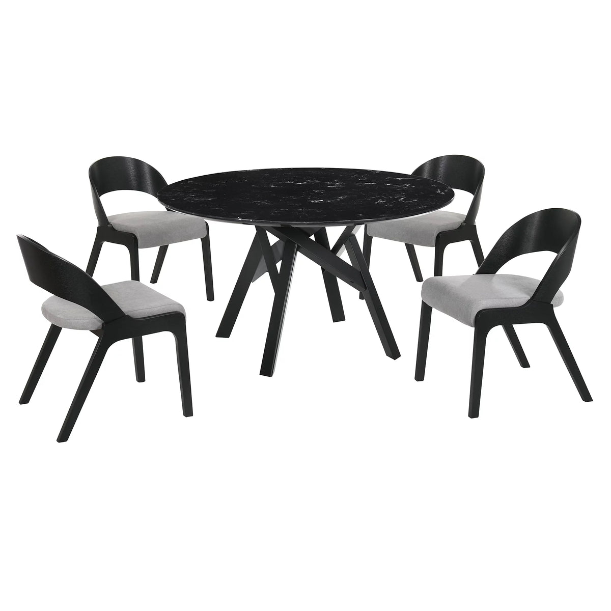5-Piece Wood Dining Table and Chair Set F54381