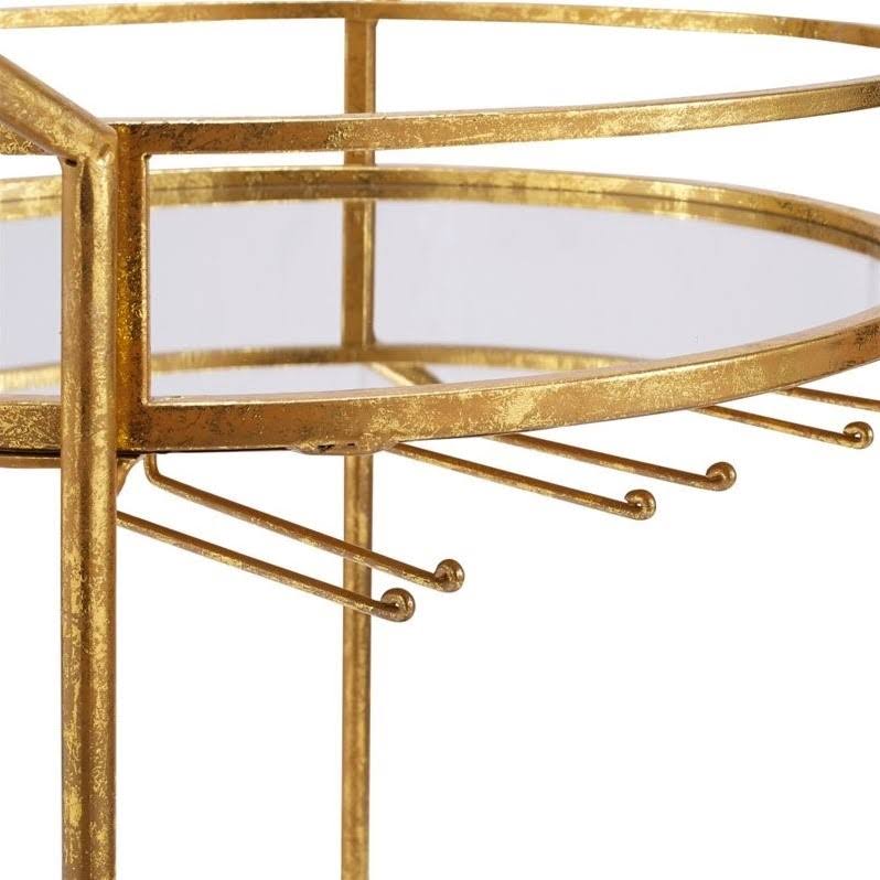 Gold Metal Bar Cart R6771