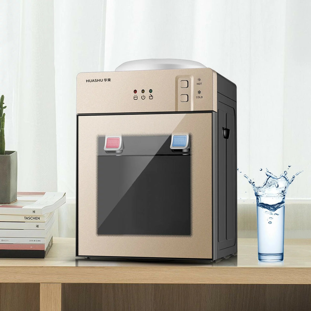 Freestanding Hot & Cold Water Cooler Dispenser Desktop Drinking Machine 110V D831