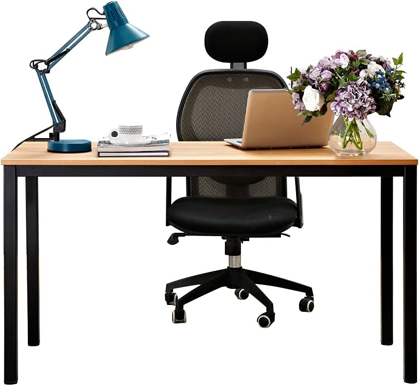 55 inches White Black Computer Desk W2950