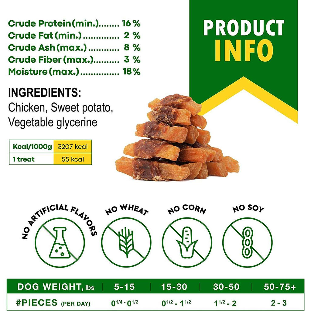 Sweet Potato Wrapped with Chicken Natural Chew Treats Grain Free R16851