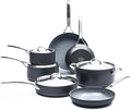 11 Piece Hard Anodized Ceramic Nonstick Cookware Set with Stainless Steel Lids O6929