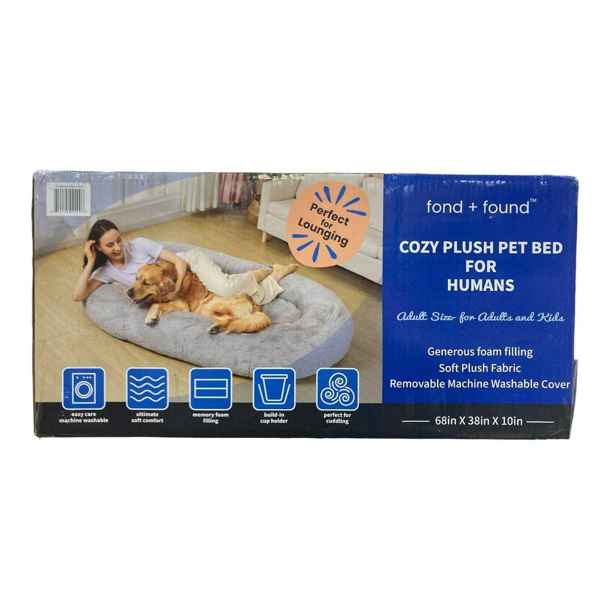 Large Cozy Plush Pet Bed Q88374