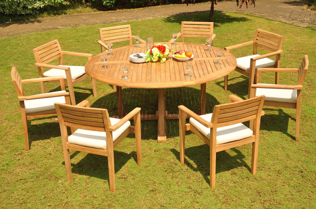 8 Seater 9 Pc Teak Dining Set J34030