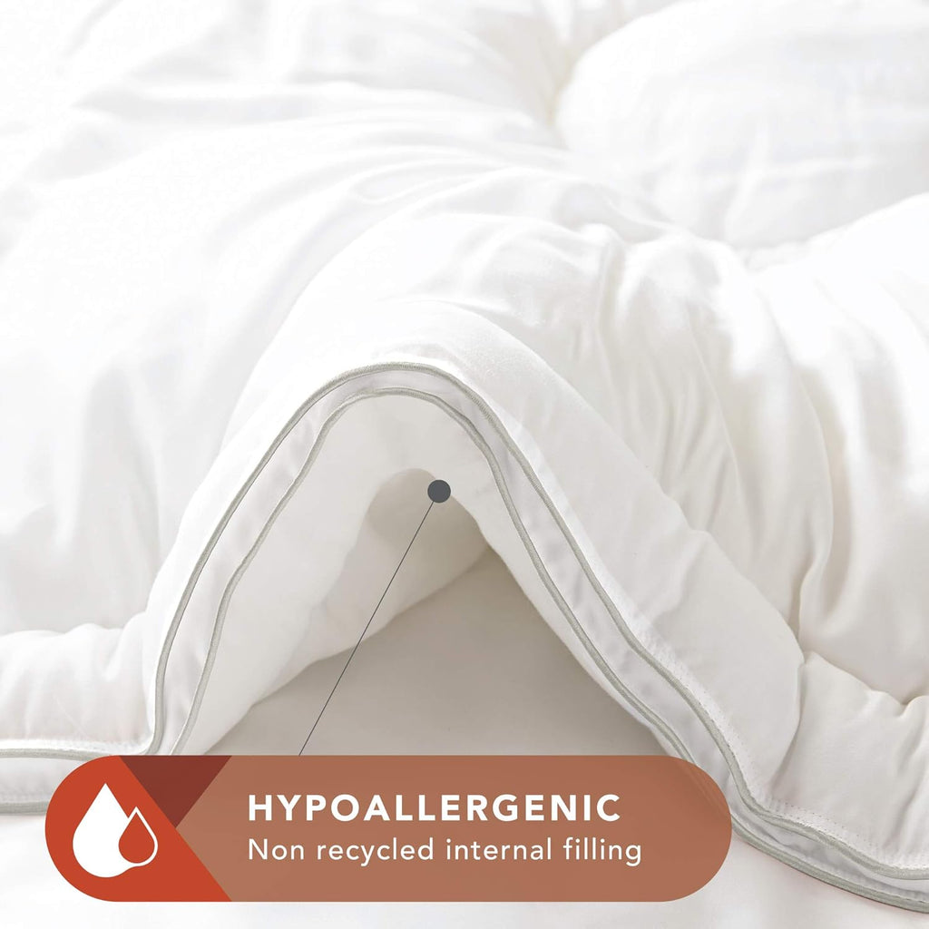 White Lyocell Eucalyptus Full Queen Comforter Y4641