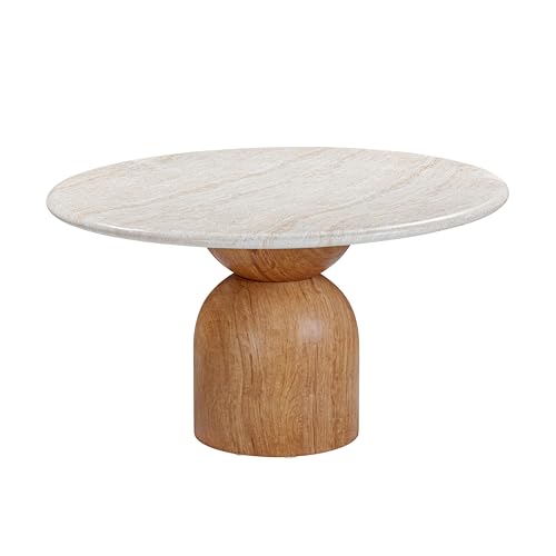 Travertine Concrete Round Dining Table Y823