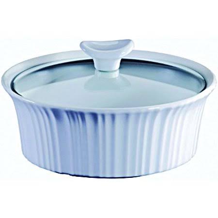 1.5qt White Round Casserole Set of 2 N317808