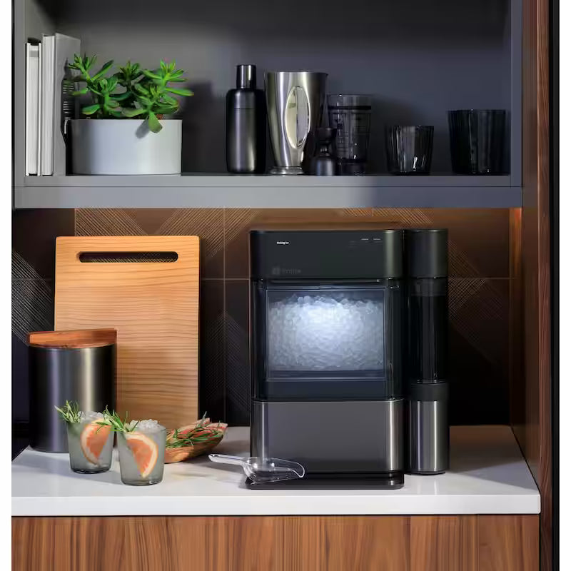 24 lb Portable Nugget Ice Maker in Black Stainless F968