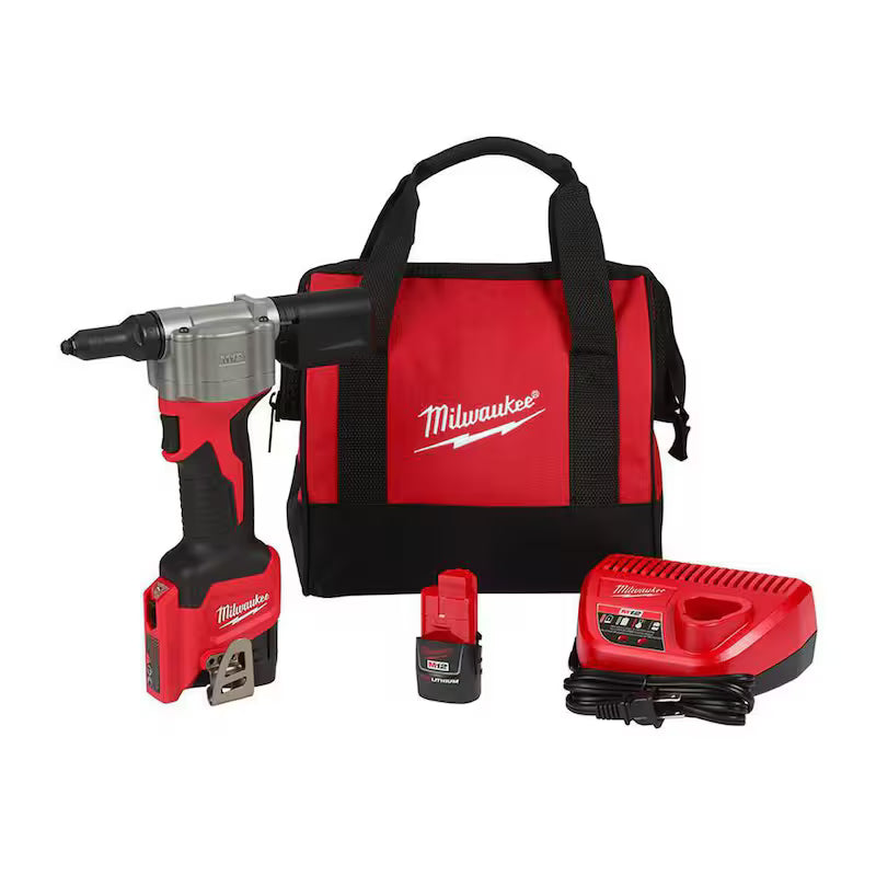 12-Volt Cordless Rivet Tool Kit with 1.5Ah Batteries and Charger H184538