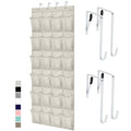Over the Door Shoe Organizer, 24 Mesh Pockets, Black N3783