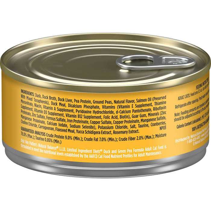 Limited Ingredient Duck & Green Pea Cat Food U47621