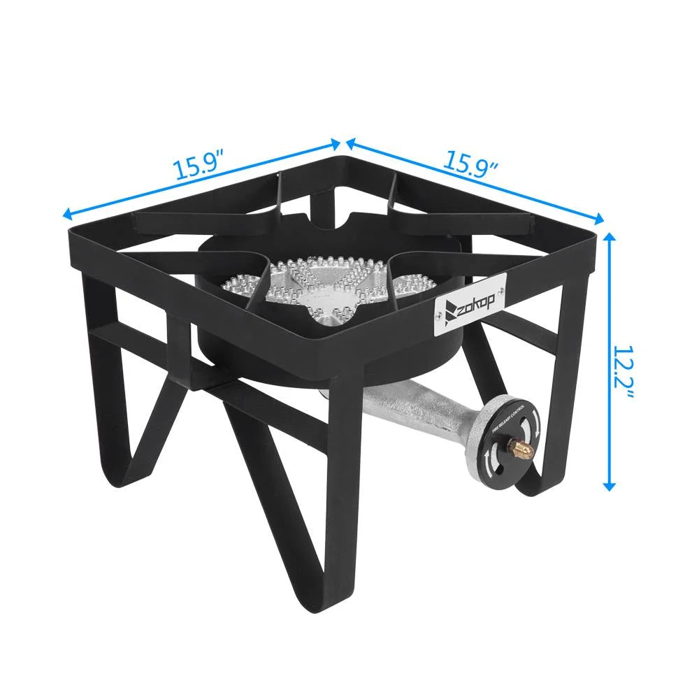 15'' Square Portable Propane Single Burner Outdoor Camp Stove R268154