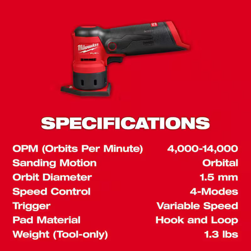 12-Volt Lithium-Ion Brushless Cordless Orbital Detail Sander M362