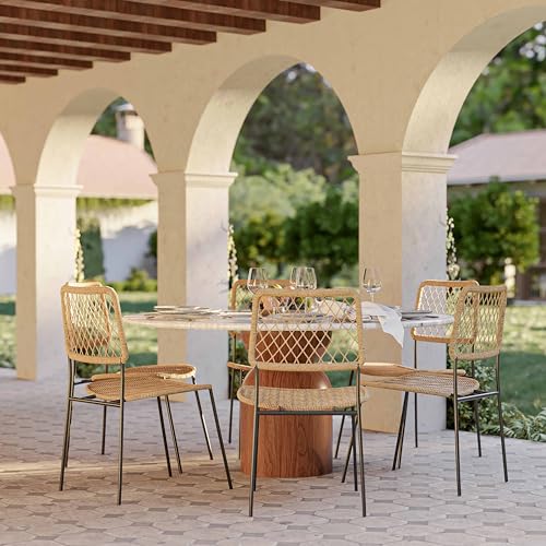 Travertine Concrete Round Dining Table Y823