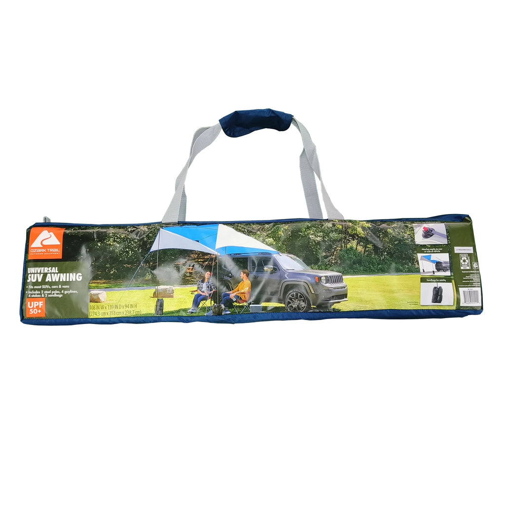 SUV Awning, Gray, 2 Steel Poles R14095