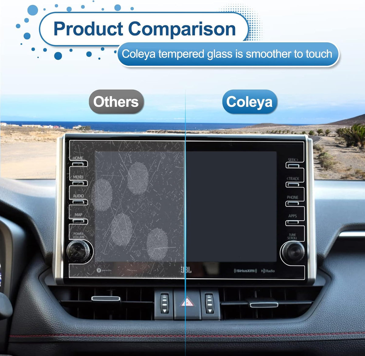 Tempered Glass Car Navigation Screen Protector Pack of 2 K546558