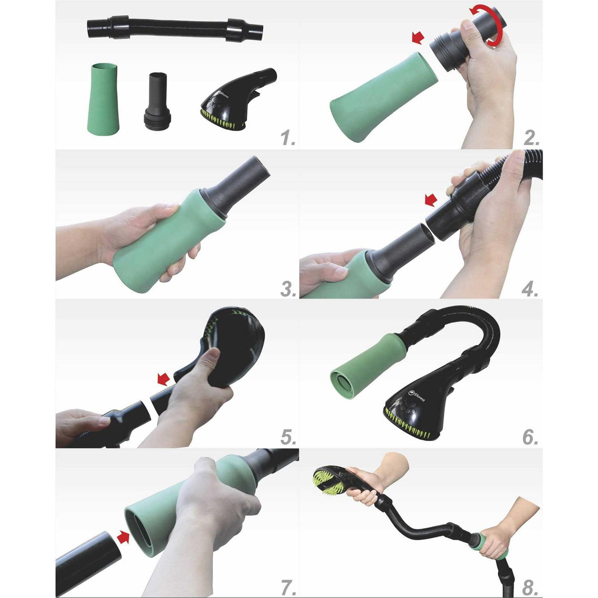 Pet Vacuum Grooming Brush Hair Shedding Deshedding Attachment Tool Kit Y3468
