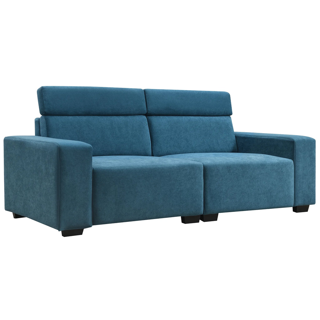 2-Seater Velvet Sectional Sofa with Adjustable Headrest K182329