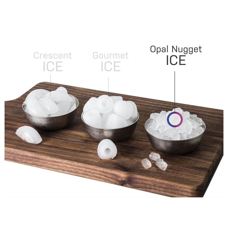 24 lb Portable Nugget Ice Maker in Black Stainless F968