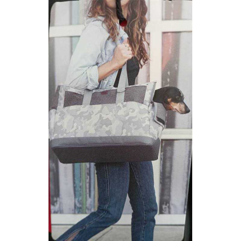Black Canvas Dog Carrier Tote R457