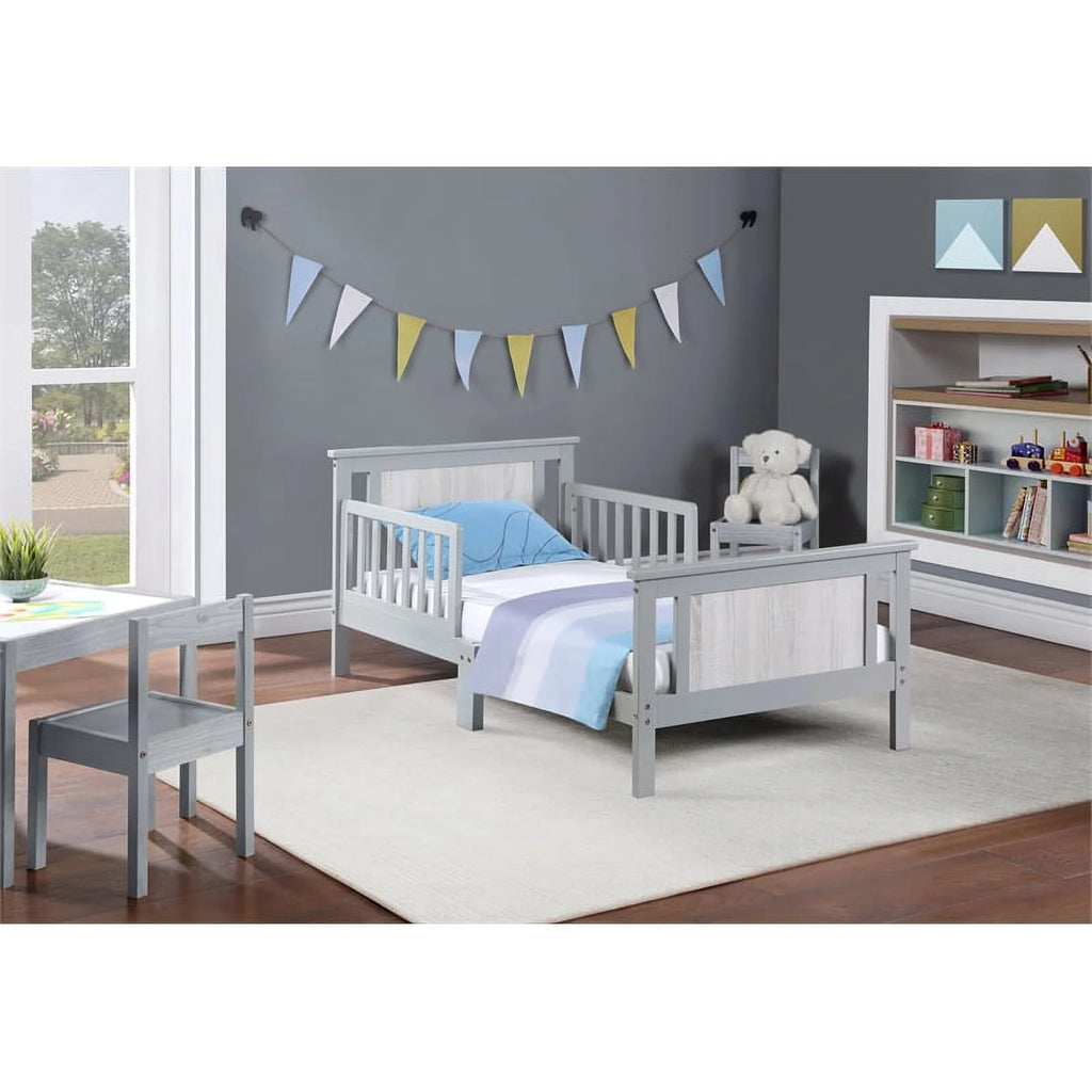 Black Vintage Walnut Wood Reversible Toddler Bed U6726